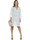 MiandMi Damen Kaftan Strand White