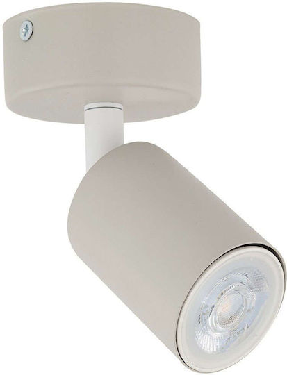 TK Lighting Μονό Σποτ με Ντουί GU10 σε Μπεζ Χρώμα