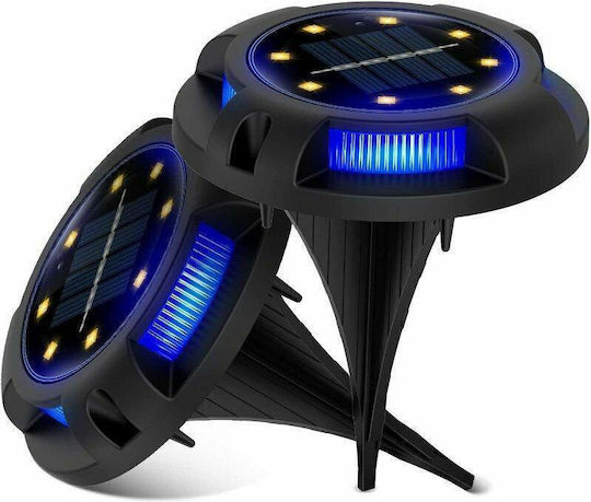 Impermeabil Set 4 Lămpi Solare de Grădină RGB cu Fotocelulă