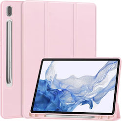 Techsuit Flip Cover Ροζ Samsung Galaxy Tab S7 Plus, Samsung Galaxy Tab S8 Plus