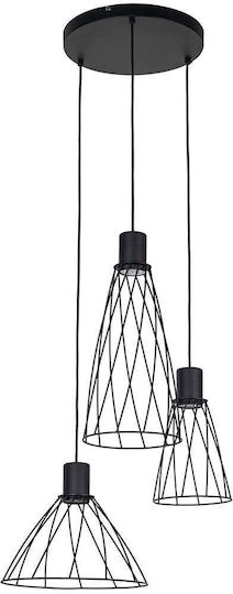 TK Lighting Κρεμαστό Φωτιστικό Μαύρο 50εκ.