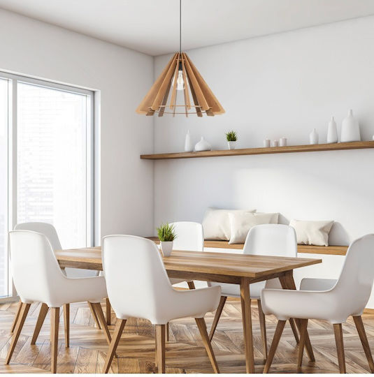 TK Lighting Pendant Light Beige with Socket E27 64x180cm