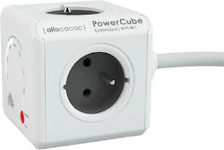 Allocacoc Extended PowerCube με Καλώδιο 1.5m Λευκό