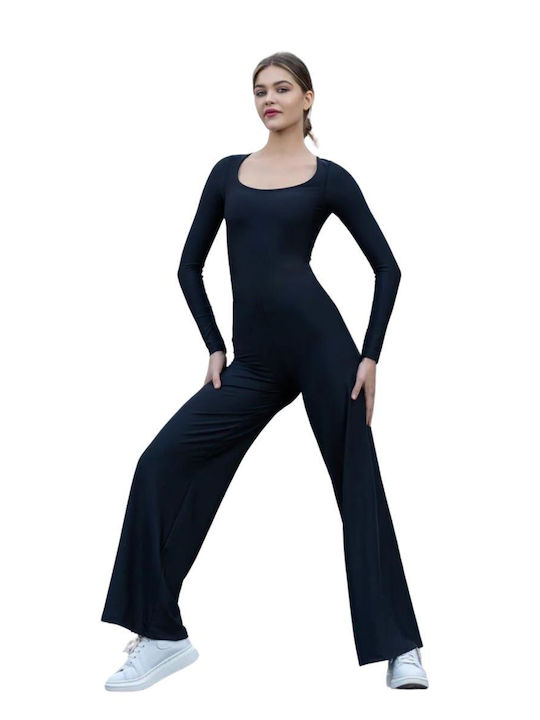 Damen Ärmellos Einteiler Anzug Black