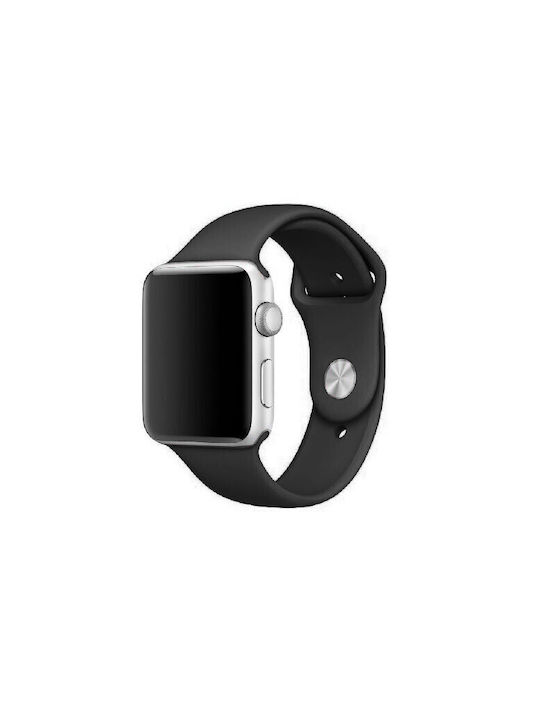 Λουράκι Σιλικόνης Μαύρο (Apple Watch 38 / 40 / 41 mm - Μαύρο)