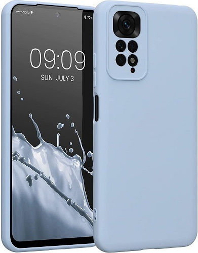 Silky Soft Umschlag Rückseite Silikon Hellblau (Poco M4 Pro)