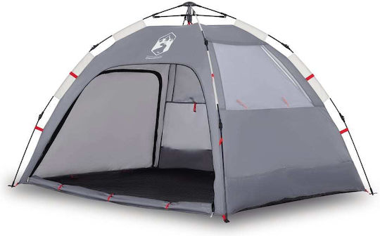 vidaXL Καλοκαιρινή Σκηνή Camping Γκρι για 2 Άτομα 190x140x115εκ.