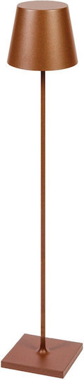 VK Lighting LED Floor Lamp H150xW28cm. with Warm White Light Brown