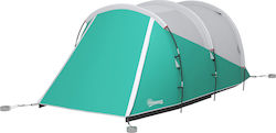 Outsunny Campingzelt Grün 4 Jahreszeiten für 4 Personen 460x260x190cm