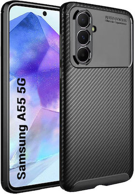 Techsuit Umschlag Rückseite Silikon Schwarz (Galaxy A55)