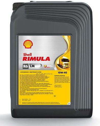Shell Rimula R6 Συνθετικό Λάδι Αυτοκινήτου 10W-40 20lt