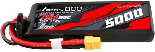 Gens Ace G-tech Μπαταρία Li-Po 7.4V 5000mAh 60C 2S XT60 για Τηλεκατευθυνόμενο