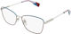Furla Metal Eyeglass Frame Gray VFU447 0523