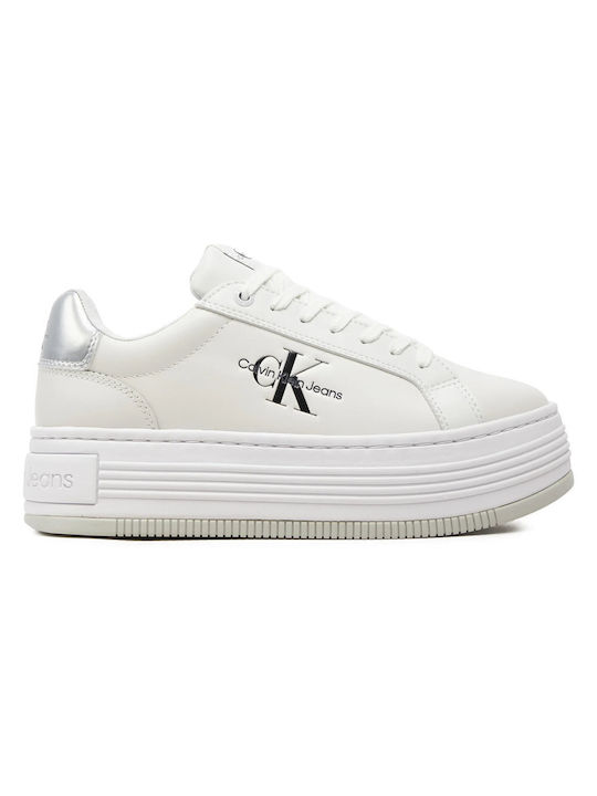 Calvin Klein Damen Sneakers Bright White / Silver