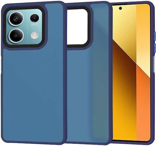 Techsuit Halofrost Umschlag Rückseite Silikon / Kunststoff mit Band Blau (Redmi Note 13 5G -> Redmi Note 13 5G)