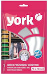 York Plastic Hanging Storage Bag For Clothes Airtight and with Vacuum 70x145cm 1pcs