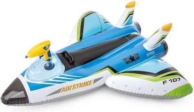 Intex Water Gun Plane Inflatable for the Sea with Handles Blue 117cm.