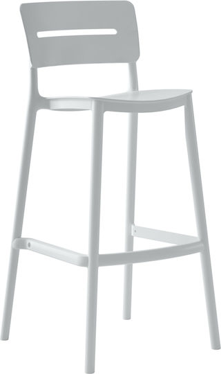 Hocker für Bar Für den Außenbereich aus Polypropylen SNOD2 White 1Stück 37x50x101cm