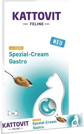 Kattovit Feline Special-cream Wet Food for Adult Cats in Pouches with Chicken 6x15gr