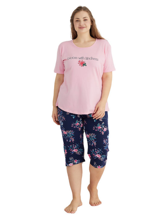 Sexen De vară Set Pijamale pentru Femei De bumbac Rose Plus Size