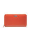 Mentzo Leather Women's Wallet with RFID Orange