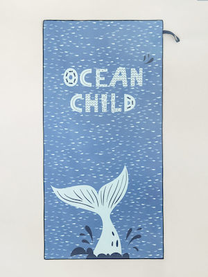 Nima Παιδική Πετσέτα Θαλάσσης Μπλε 140x70εκ. Ocean Child