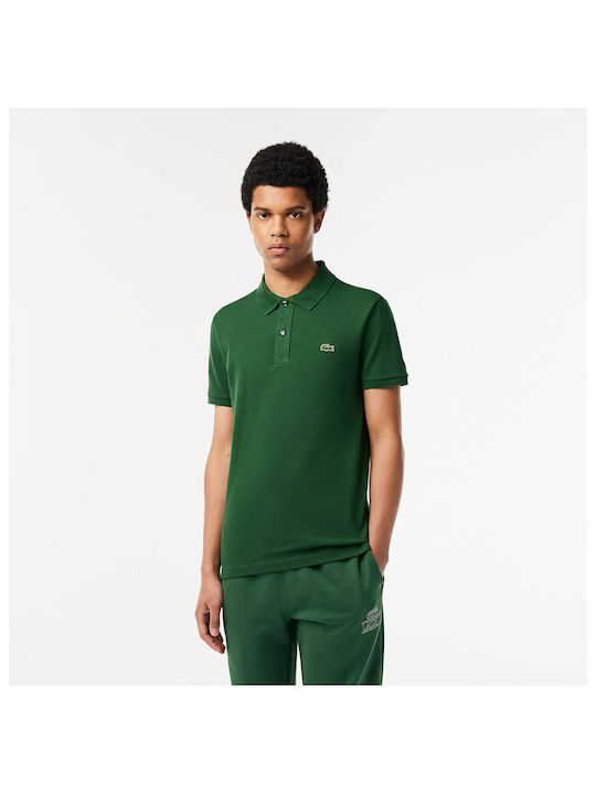 Lacoste Petit Piqué Bluza pentru bărbați cu mâneci scurte Polo Verde