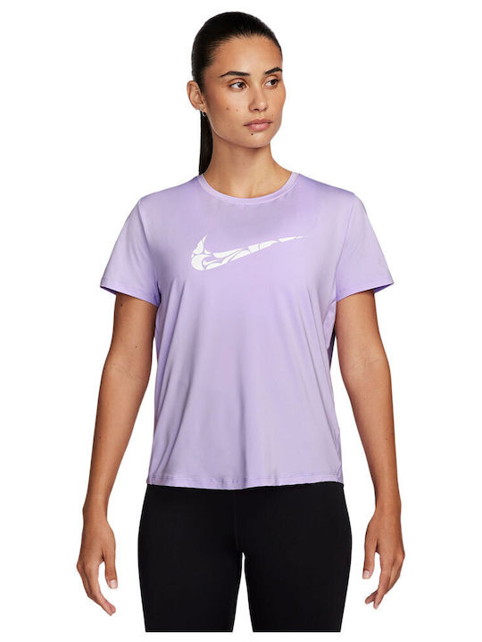 One Swoosh Γυναικείο Αθλητικό T-shirt Dri-Fit Λιλά