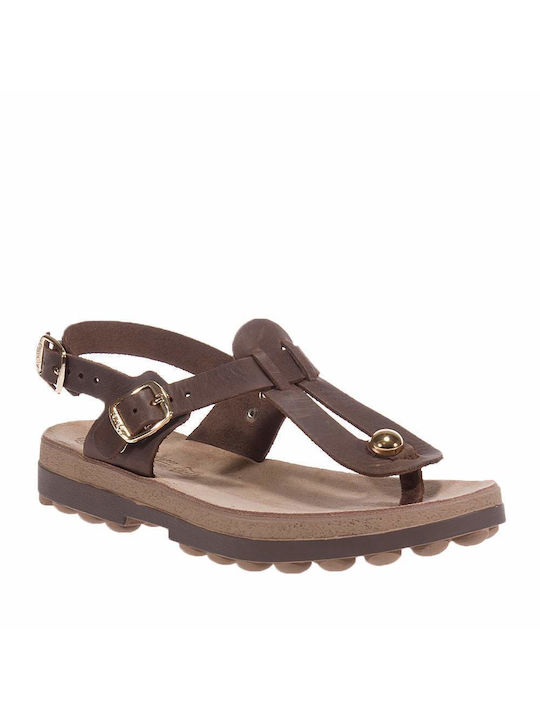 Fantasy Sandals Marlena Δερμάτινα Γυναικεία Σανδάλια Ανατομικά Taupe