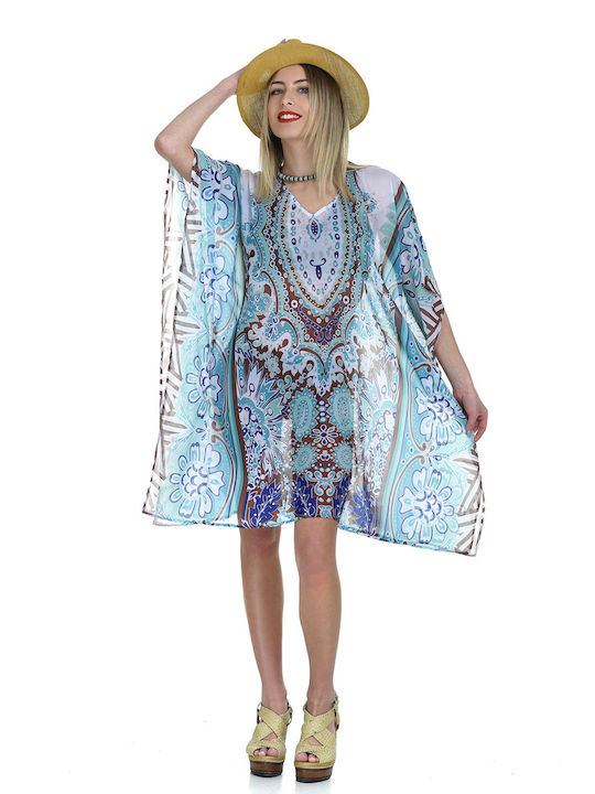 MiandMi Damen Kaftan Strand Blue