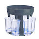 Alcohol Dispenser Glasses Zola Plastic 13x11 Cm Grey
