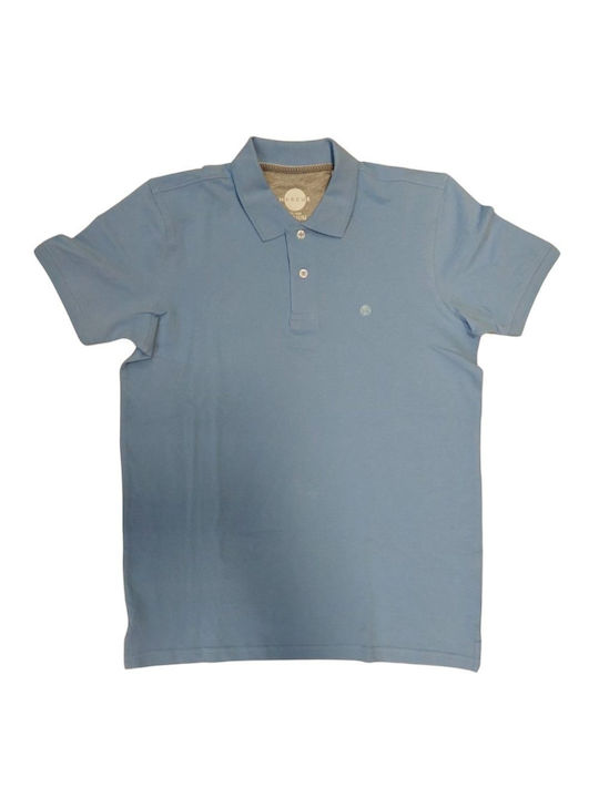 Marcus Men's Short Sleeve Blouse Polo Light Blue