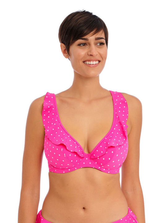 Freya Underwire Triangle Bikini Top Fuchsia