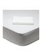 Das Home Sheet for Single Bed with Elastic 100x200+35cm. Best 1001 White