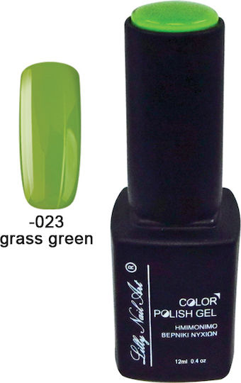 Lilly Nail Art Ημιμόνιμο Βερνίκι Νυχιών Grass Green 12ml