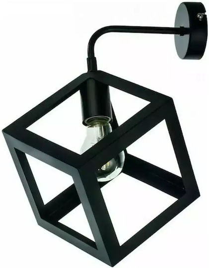 Stimeno Leuchte Wand mit Fassung E27 Schwarz 16cm