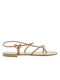 Nicolas Lainas Leather Women's Flat Sandals in Pink Color