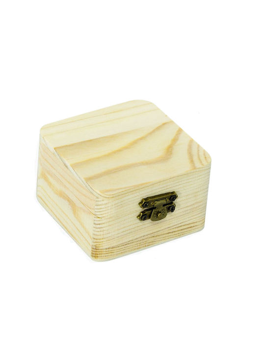 Tpster Wooden Decorative Box 8x8x5cm