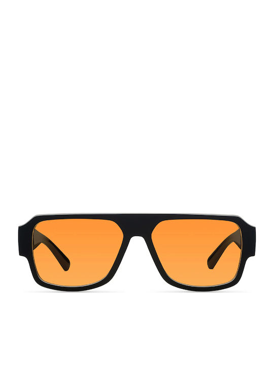 Meller Nia Unisex Sunglasses With Horn-Rimmed Frame Black Orange Polarized NIA-TUTORANGE