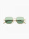 Common Sense Sonnenbrillen mit Gold Rahmen und Grün Linse CS013