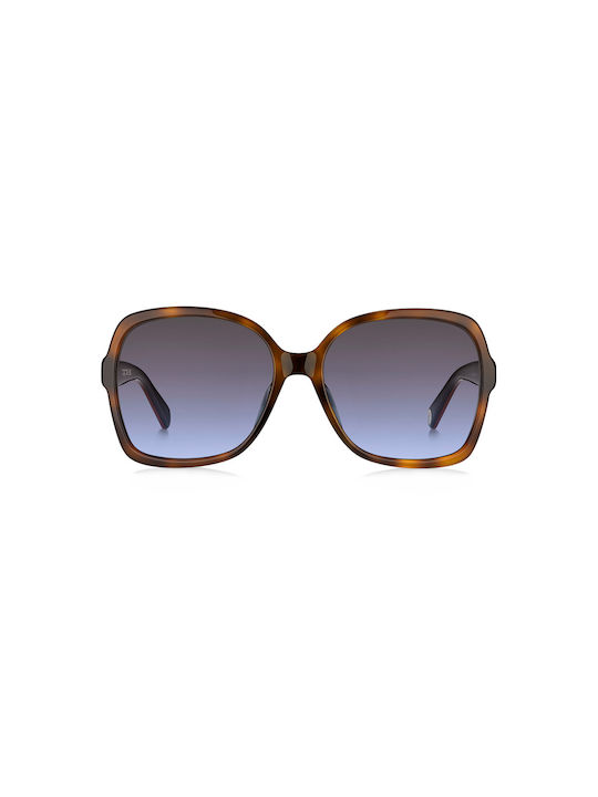 Tommy Hilfiger Women's Sunglasses with Brown Tartaruga Plastic Frame and Blue Gradient Lens TH1765/S 05L