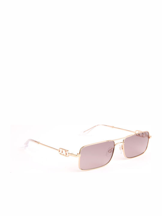 Trussardi TS3006 05B Unisex Ochelari de soare cu Auriu Cadru și Roz Degrade Lentilă