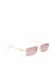 Trussardi TS3006 05B Unisex Ochelari de soare cu Auriu Cadru și Roz Degrade Lentilă