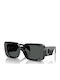 Damen Sonnenbrille mit Schwarz Kunststoff Gestell und Gray Linse