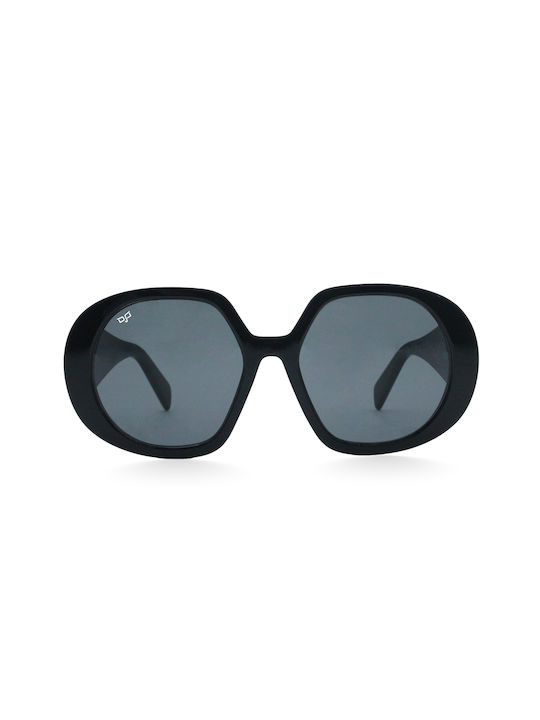 OJO Sunglasses Ghov Women's Sunglasses with Black Plastic Frame and Black Lens 39OTR22289