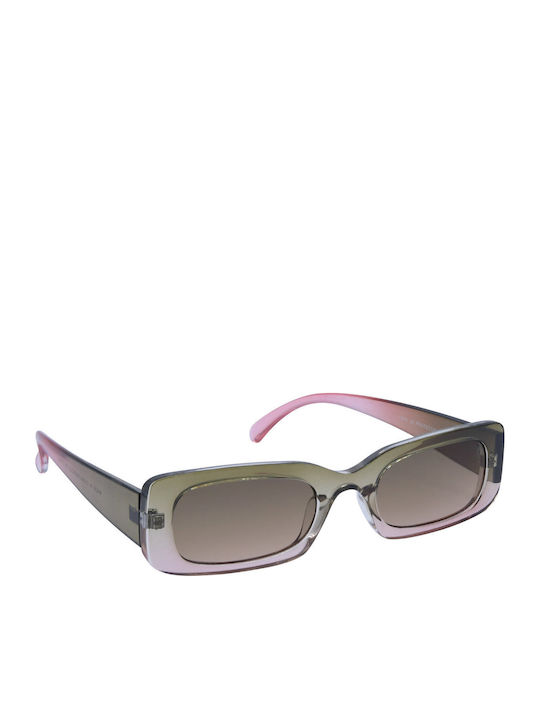Eyelead Women's Sunglasses with Multicolour Plastic Frame and Brown Gradient Polarized Lens