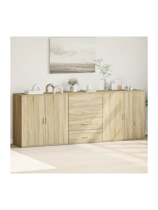 Sideboard Wooden Oak 218x38x80cm