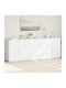 Sideboard Wooden White 218x38x80cm