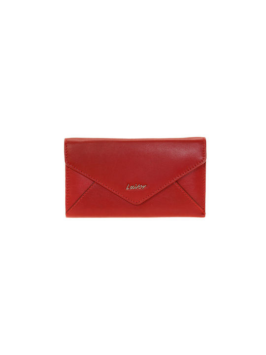 Lavor Large Leather Women's Wallet with RFID Red