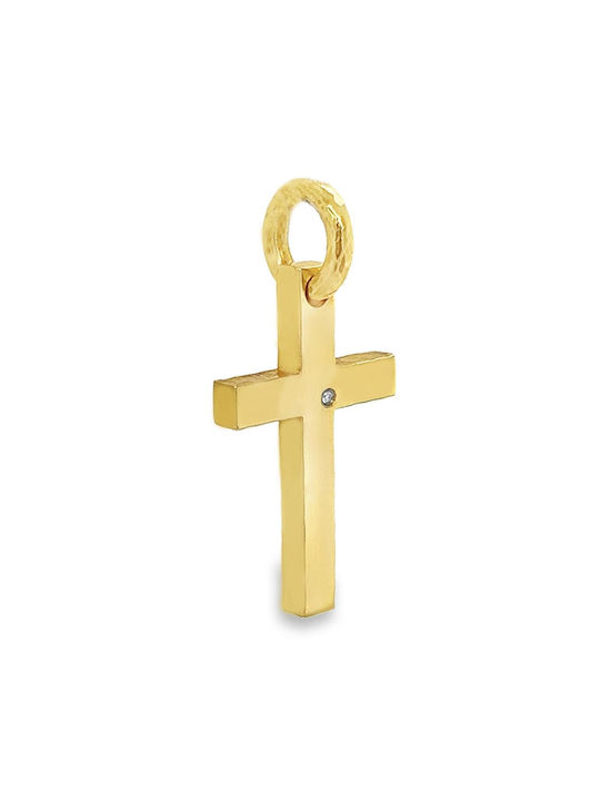 Xryseio Damen Gold Kreuz 18K